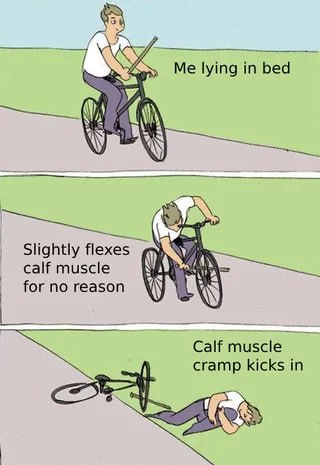 a cartoon depicting a man on a bicycle with a man on a bike behind him